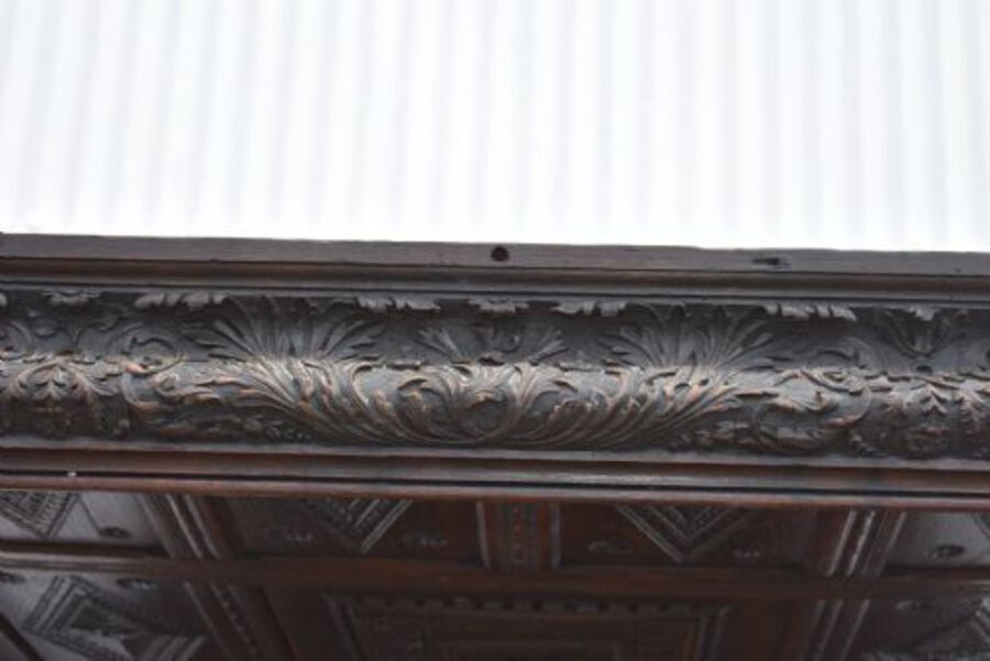 Antique 17th Century Elizabethan Carved Oak Four Poster Bed