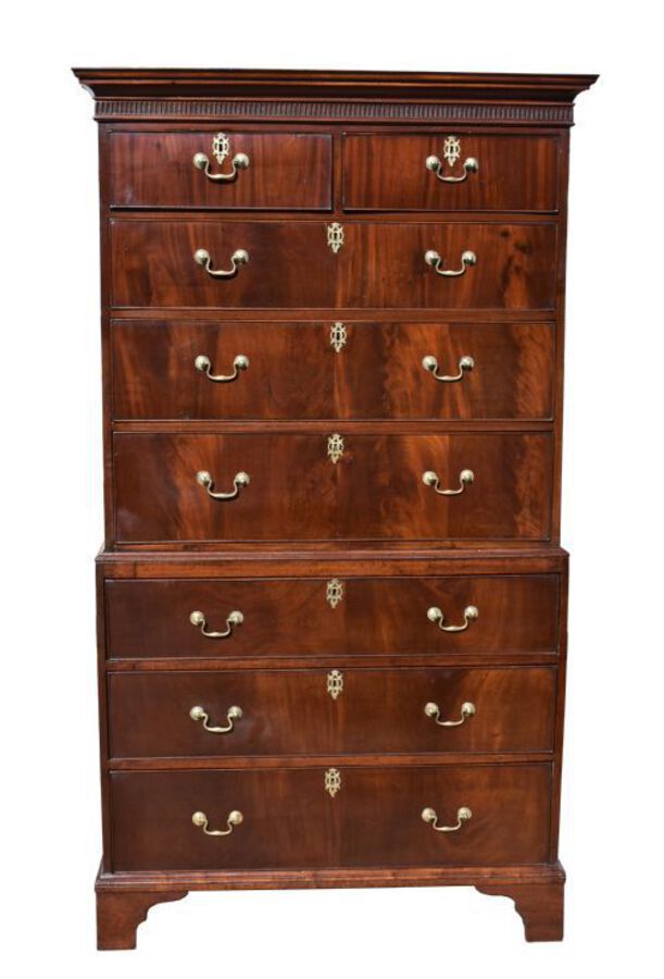 Antique George III Mahogany Chest on Chest