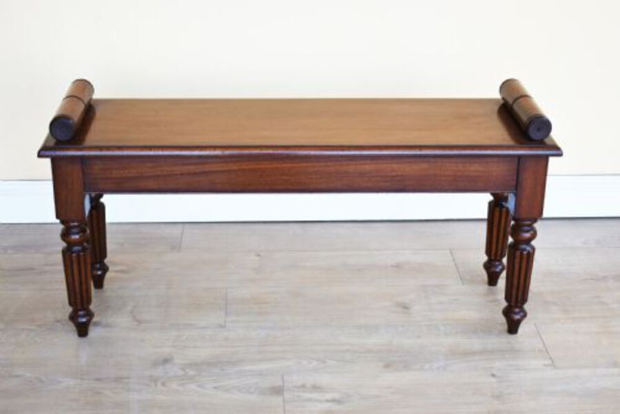 Antique 19th Century Victorian Mahogany Window Seat