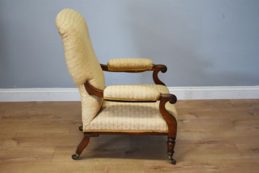 Antique 19th Century Early Victorian Mahogany Armchair