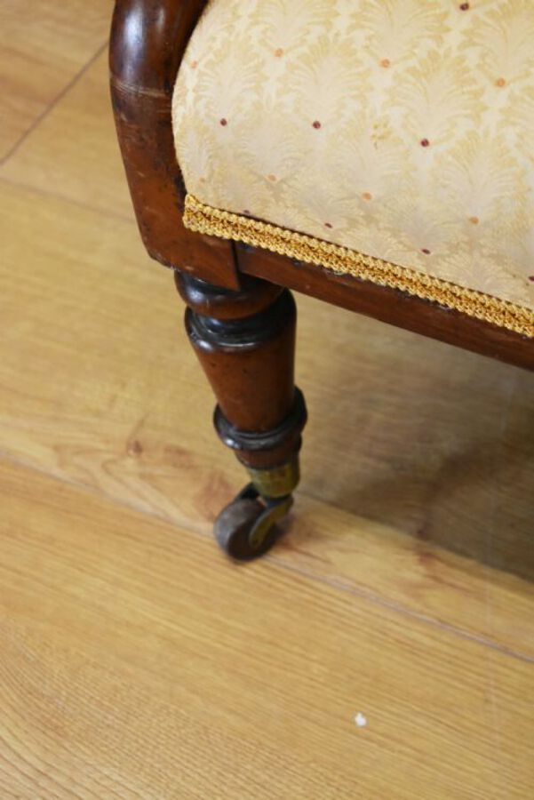 Antique 19th Century Early Victorian Mahogany Armchair