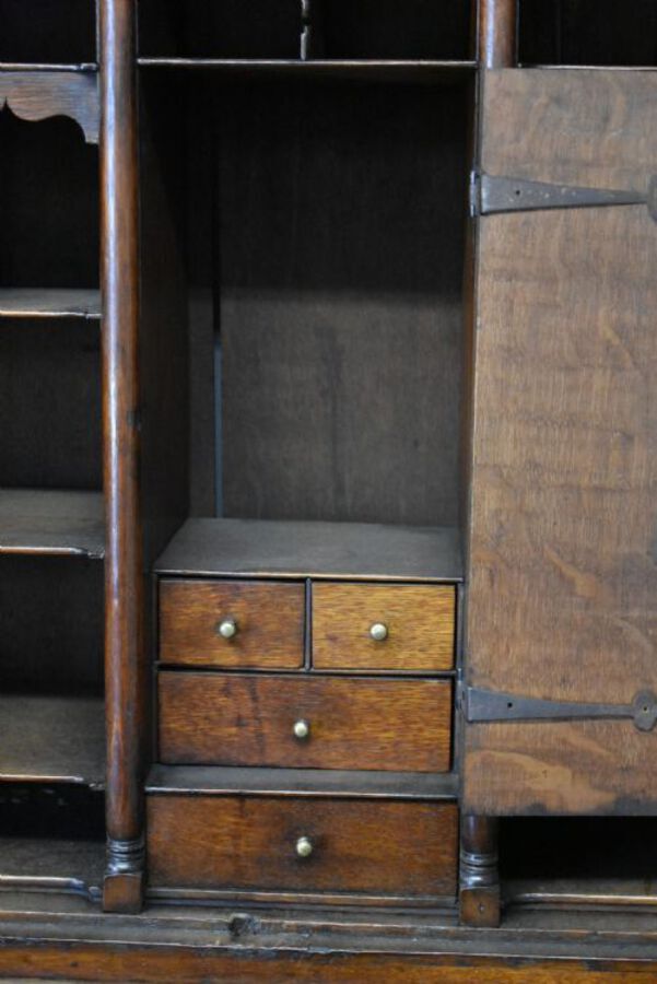 Antique George iii Oak Bureau Bookcase