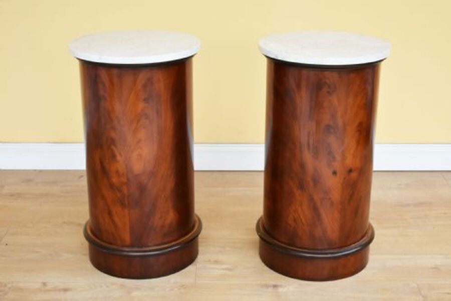 Antique Pair of Victorian Style Circular Pot Cupboards