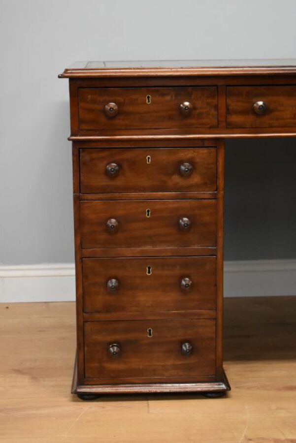 Antique Small 19th Century Victorian Mahogany Partners Desk