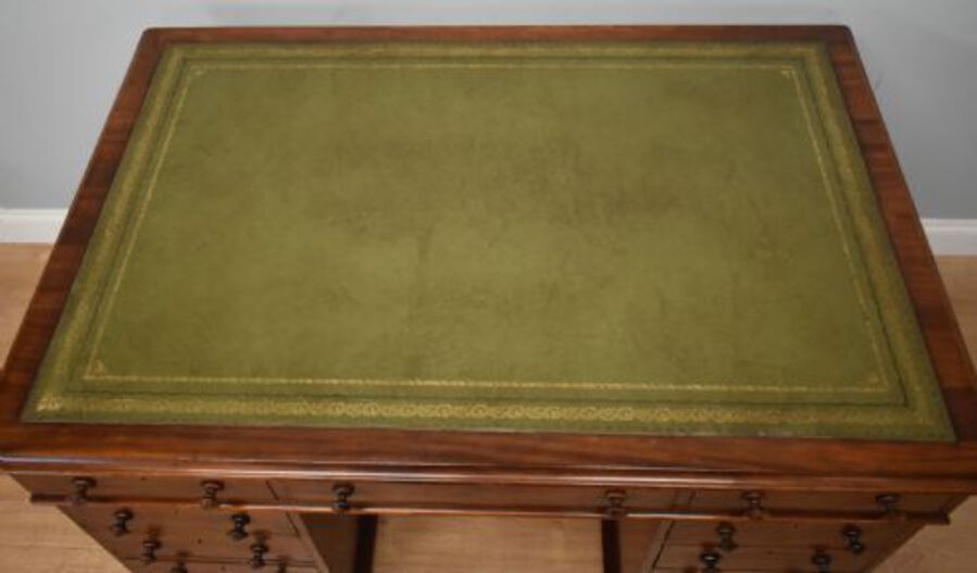 Antique Small 19th Century Victorian Mahogany Partners Desk
