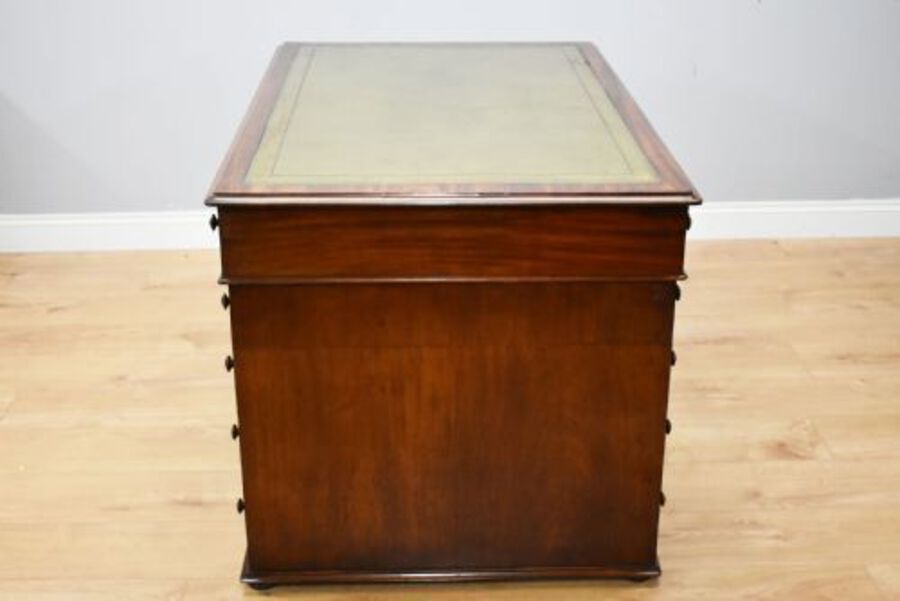 Antique Small 19th Century Victorian Mahogany Partners Desk
