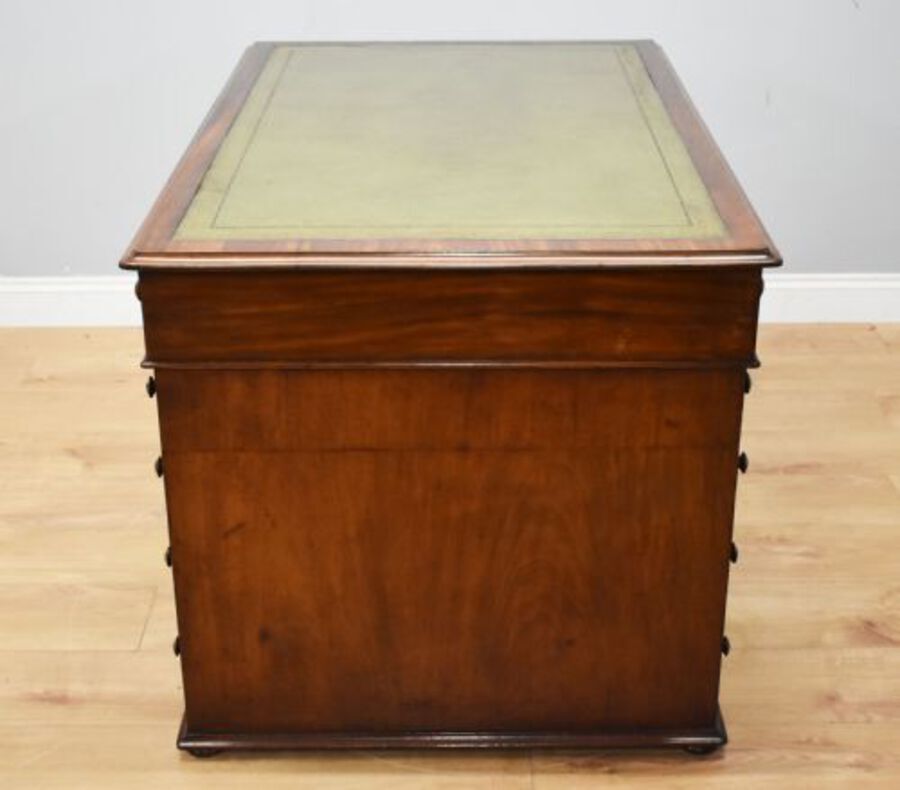 Antique Small 19th Century Victorian Mahogany Partners Desk