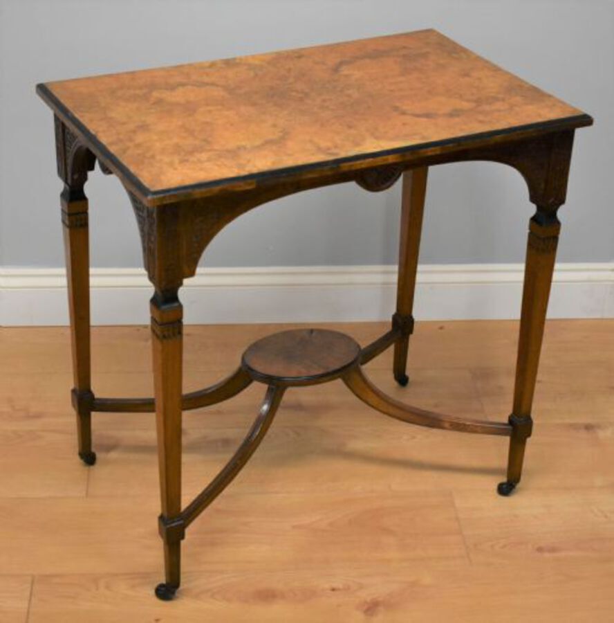 Antique Victorian Burr Walnut Occasional Table 