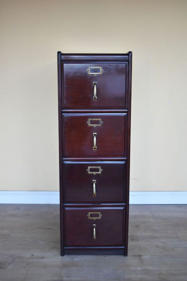 Antique Early 20th Century Mahogany File Cabinet