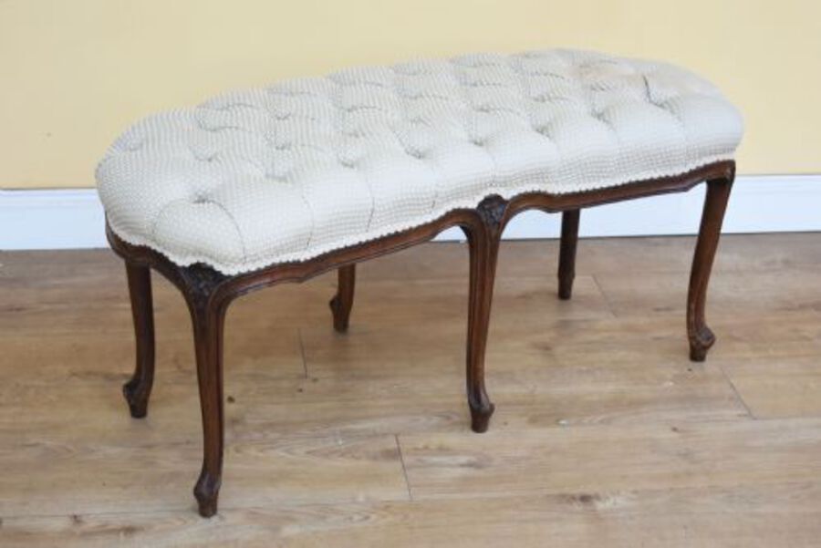 French Walnut Dressing Stool