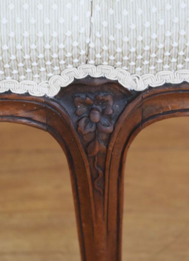 Antique French Walnut Dressing Stool