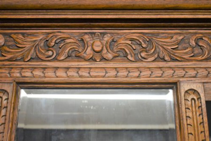 Antique Victorian Carved Oak Hallstand