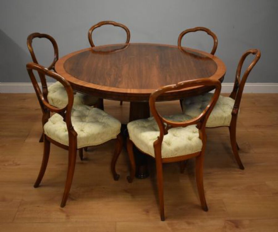 Antique Victorian Rosewood satinwood Dining/Breakfast Table