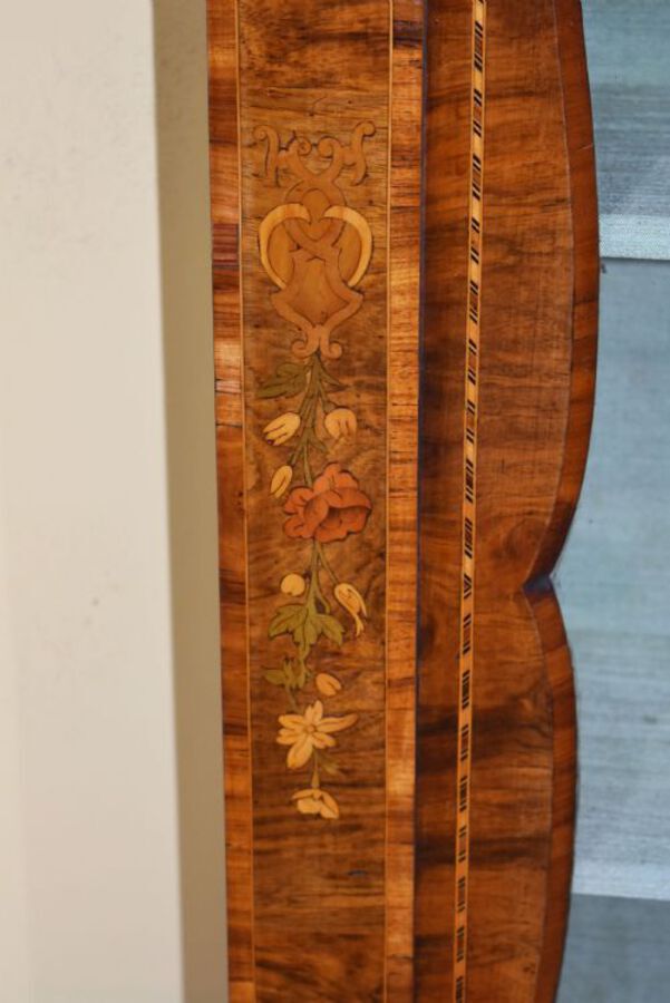 Antique Pair of 19th Century Victorian Walnut & Marquetry Pier Cabinets