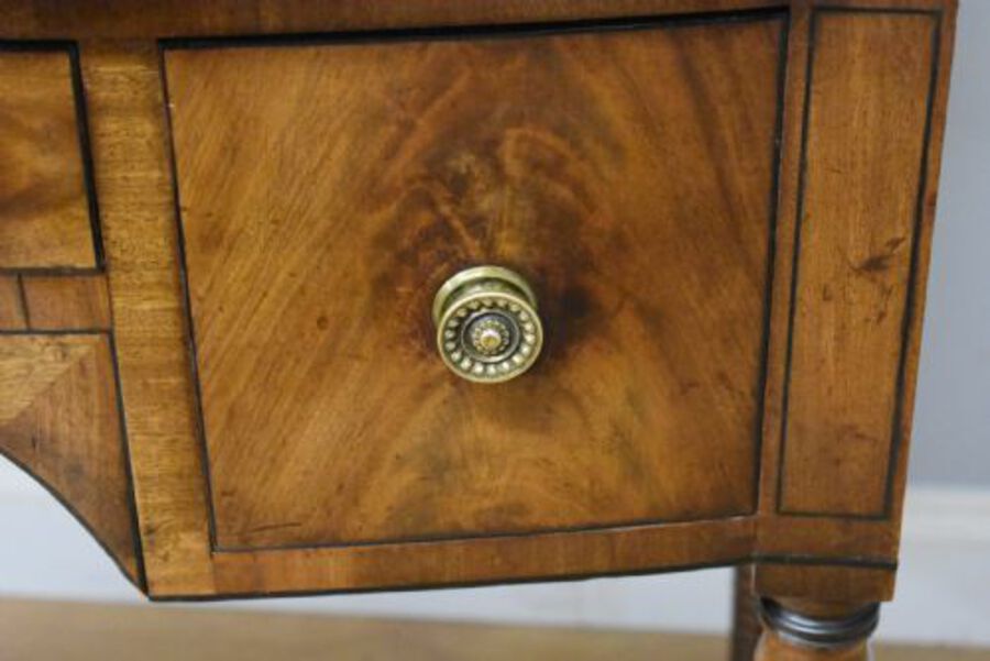 Antique Regency Mahogany Bow front Side Table