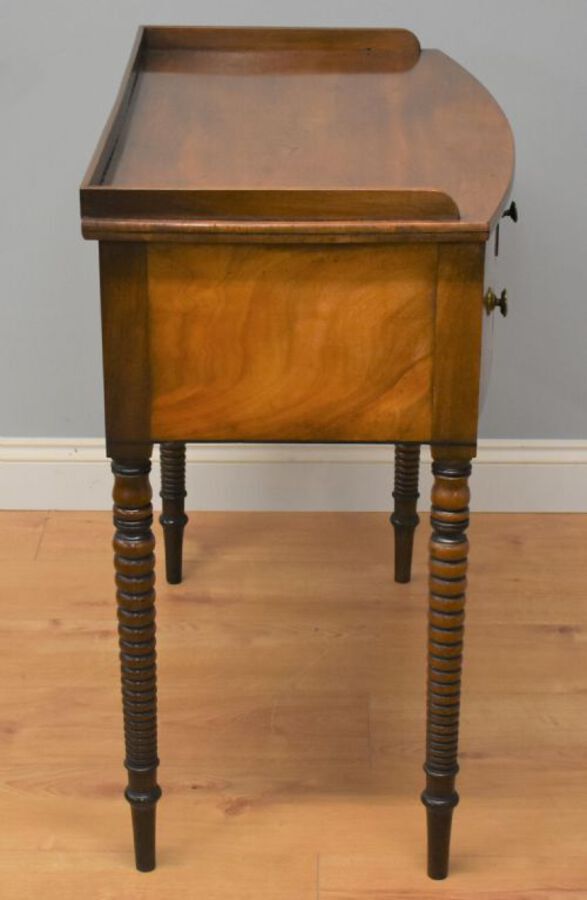 Antique Regency Mahogany Bow front Side Table