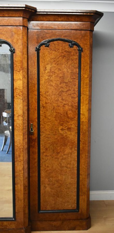 Antique 19th Century Victorian Burr Walnut Wardrobe