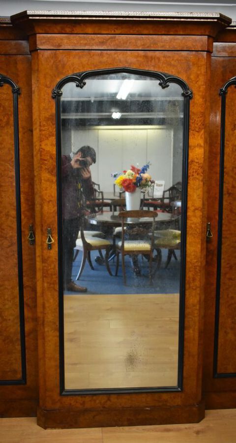 Antique 19th Century Victorian Burr Walnut Wardrobe