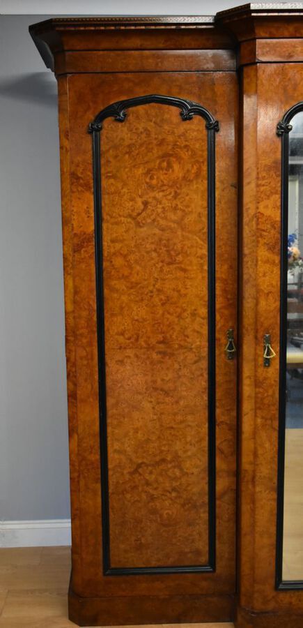 Antique 19th Century Victorian Burr Walnut Wardrobe