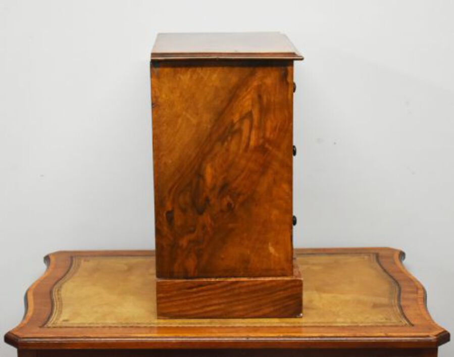 Antique Victorian Burr Walnut Miniature Chest of Drawers