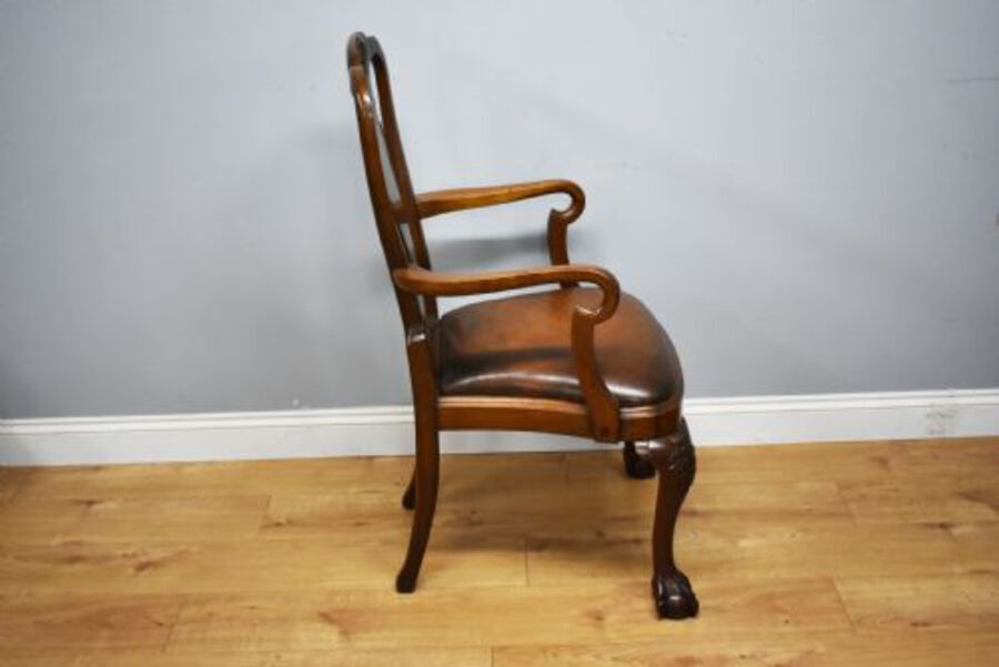 Antique 20th Century Queen Anne Style Armchair