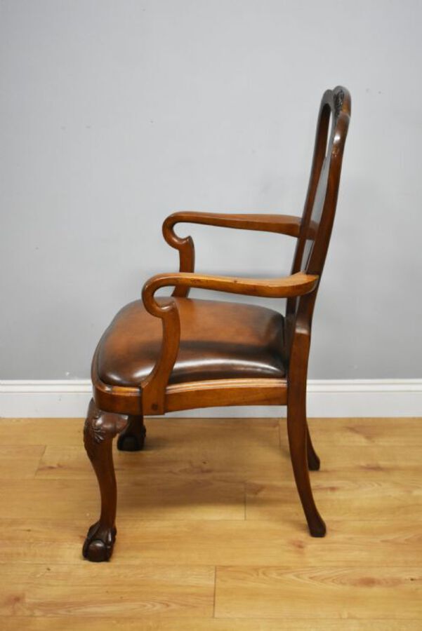 Antique 20th Century Queen Anne Style Armchair