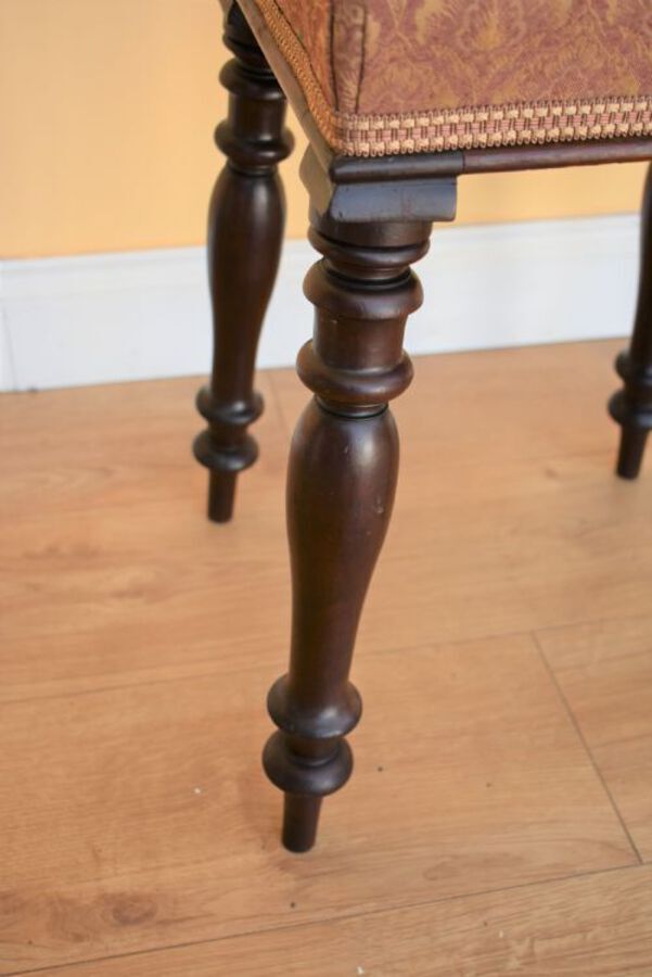 Antique Pair Victorian Mahogany Stools
