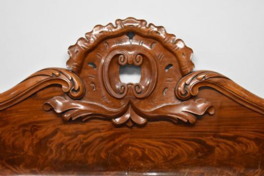 Antique 19th Century Victorian Figured Mahogany Pedestal Sideboard