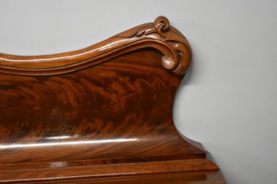 Antique 19th Century Victorian Figured Mahogany Pedestal Sideboard