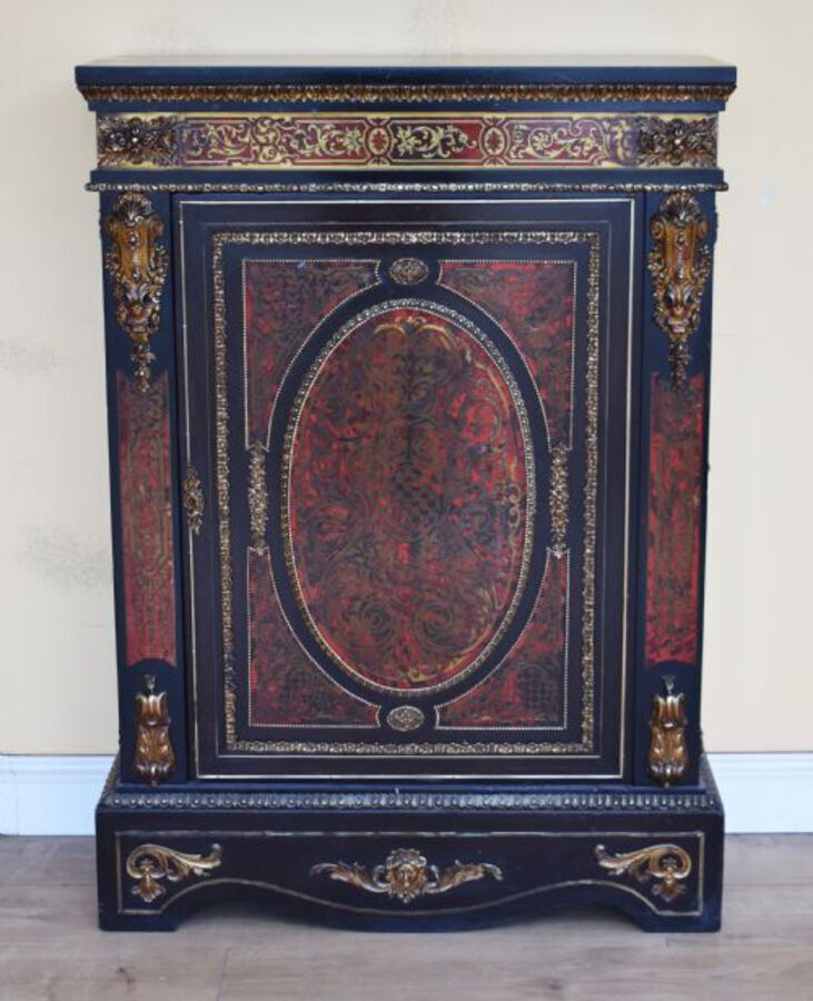 19th Century Victorian Boulle Pier Cabinet