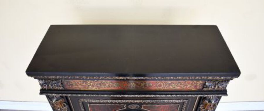 Antique 19th Century Victorian Boulle Pier Cabinet