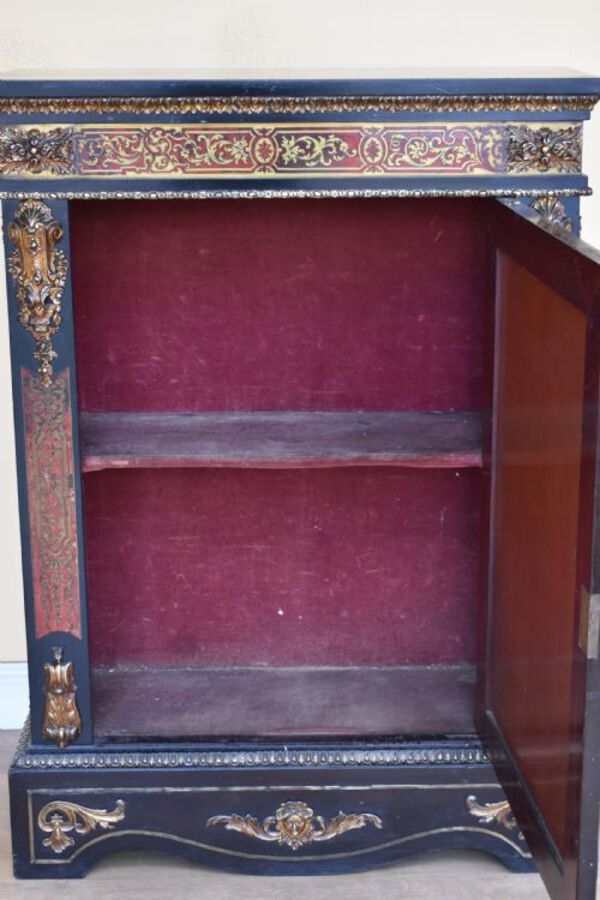 Antique 19th Century Victorian Boulle Pier Cabinet