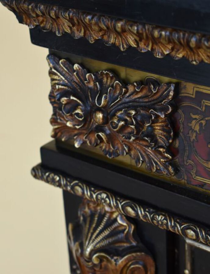 Antique 19th Century Victorian Boulle Pier Cabinet