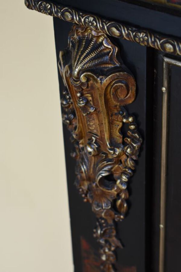 Antique 19th Century Victorian Boulle Pier Cabinet