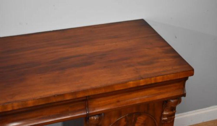 Antique 19th Century Victorian Mahogany Pedestal Sideboard