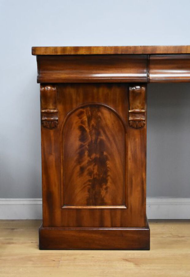 Antique 19th Century Victorian Mahogany Pedestal Sideboard