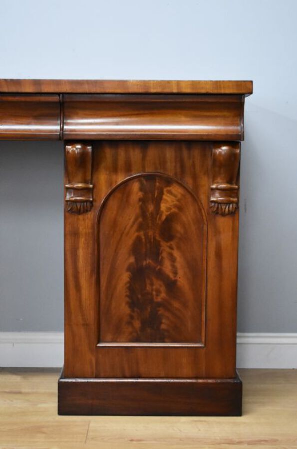 Antique 19th Century Victorian Mahogany Pedestal Sideboard