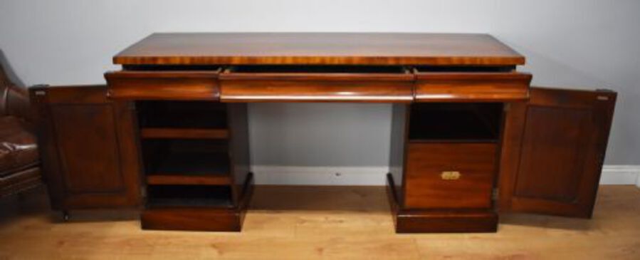 Antique 19th Century Victorian Mahogany Pedestal Sideboard