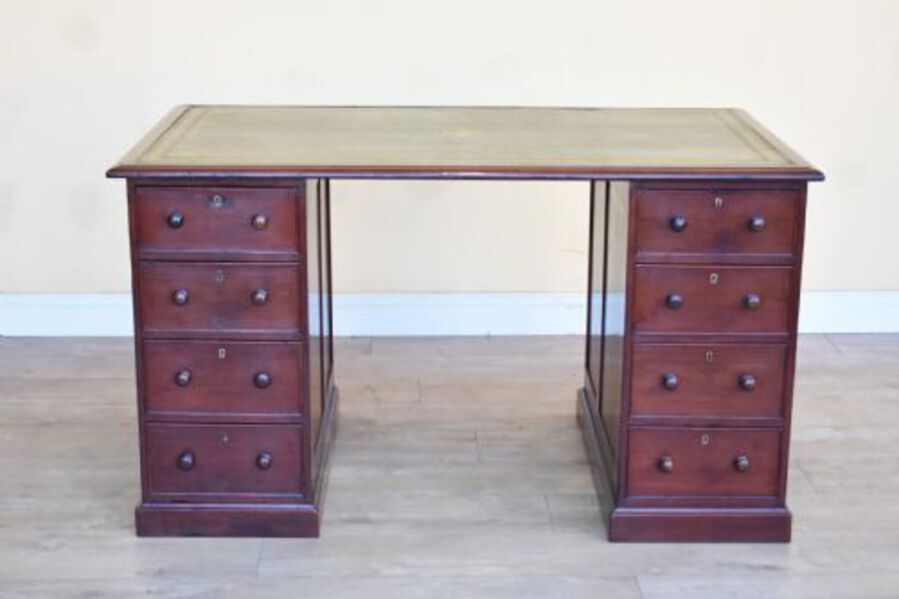 George III Mahogany Pedestal Desk 