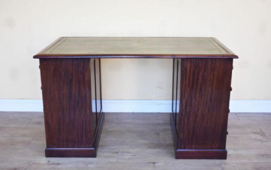 Antique George III Mahogany Pedestal Desk 