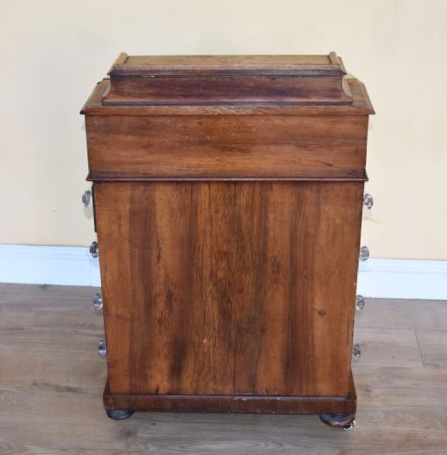 Antique 19th Century Victorian Burr Walnut Davenport