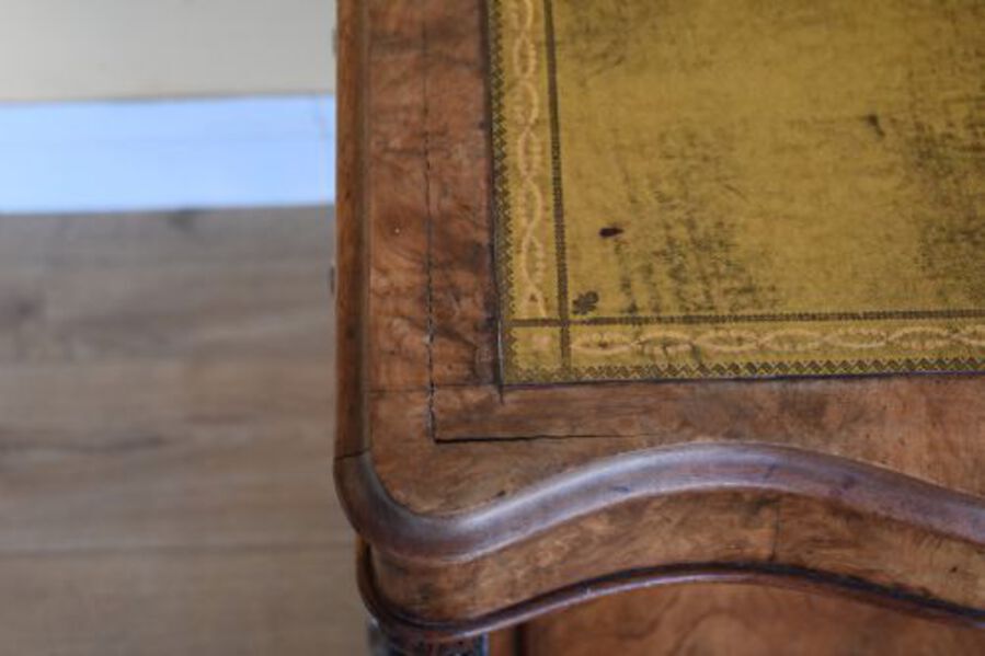 Antique 19th Century Victorian Burr Walnut Davenport