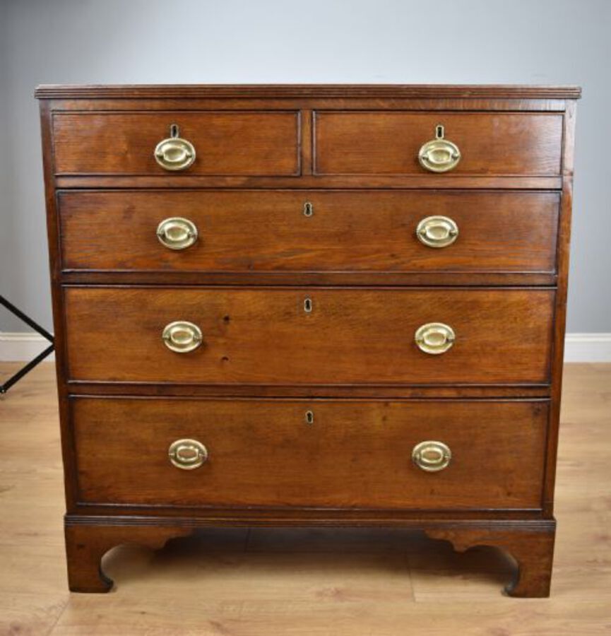 Antique 19th Century George III Oak Chest of Drawers