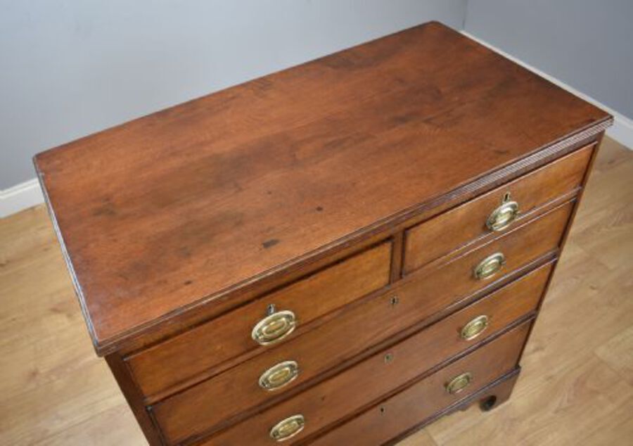 Antique 19th Century George III Oak Chest of Drawers