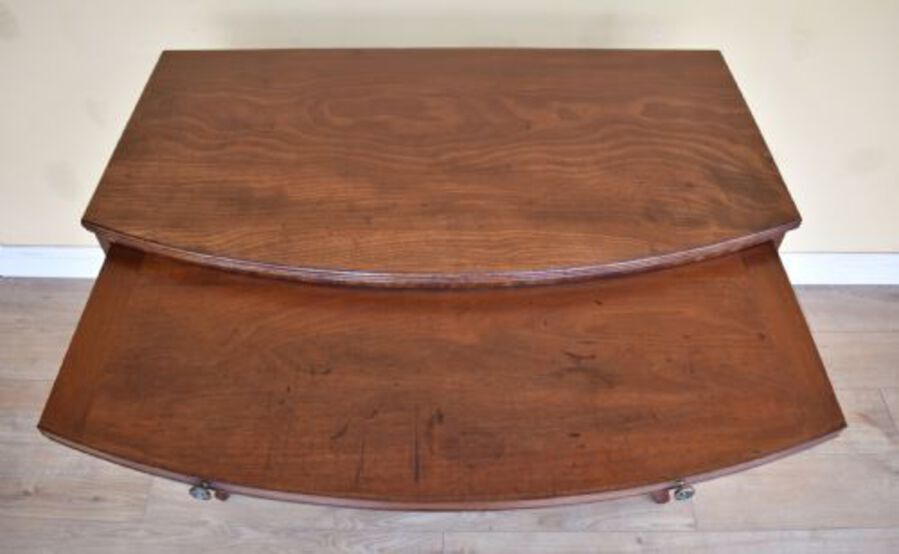 Antique 19th Century Regency Mahogany Bow Front Chest