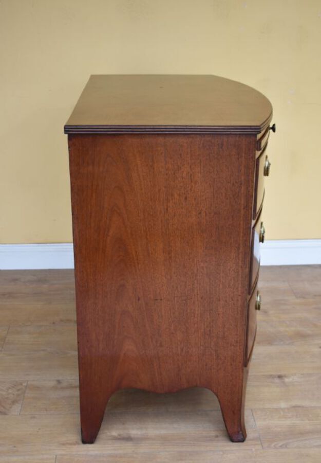 Antique 19th Century Regency Mahogany Bow Front Chest