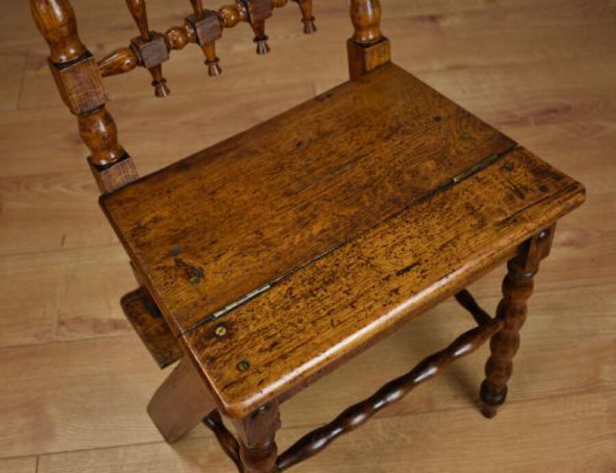 Antique 19th Century Oak Metamorphic Library Steps