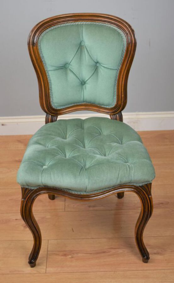 Antique Set Four French beech dining chairs