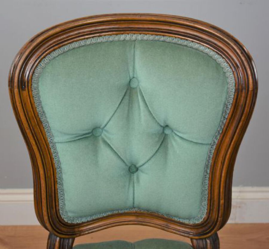 Antique Set Four French beech dining chairs