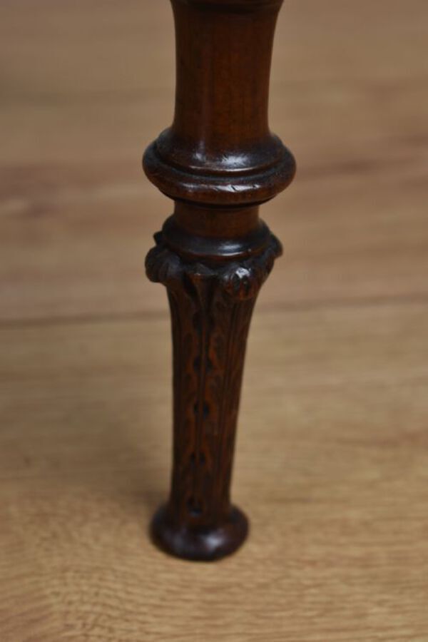 Antique Pair Victorian Inlaid Mahogany Chairs